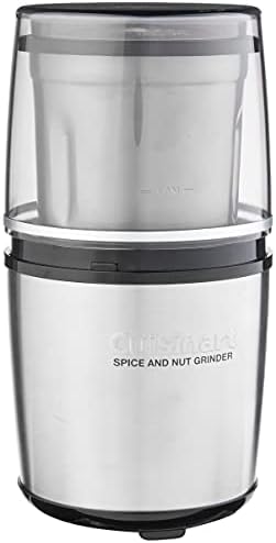 Cuisinart Spice and Nut Grinder, Push-Top Lid for On/Off, Dishwasher Safe | Electric grinder with heavy-duty motor, stainless steel blades, push-top operation &amp; compact, easy-to-clean