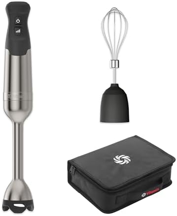 Vitamix 5-Speed Immersion Blender 3-Piece Bundle, Stainless Steel/Black