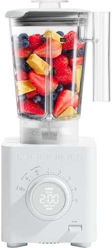 Chefman Obliterator 48 oz Countertop Blender for Smoothies, 1380W Motor to Crush Ice, Nuts, and Frozen Fruit with Stainless Steel Blade, Auto Blend Function, Includes Tamper and Scraper