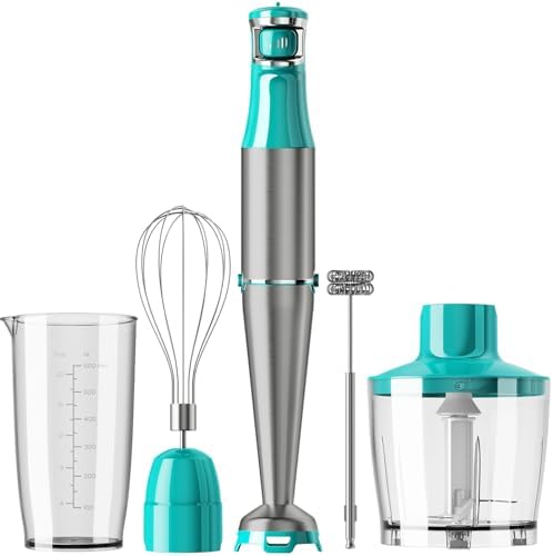 Turelar Immersion Blender Corded 400W, 2 Speed, Emulsifier, Blend, BPA-Free