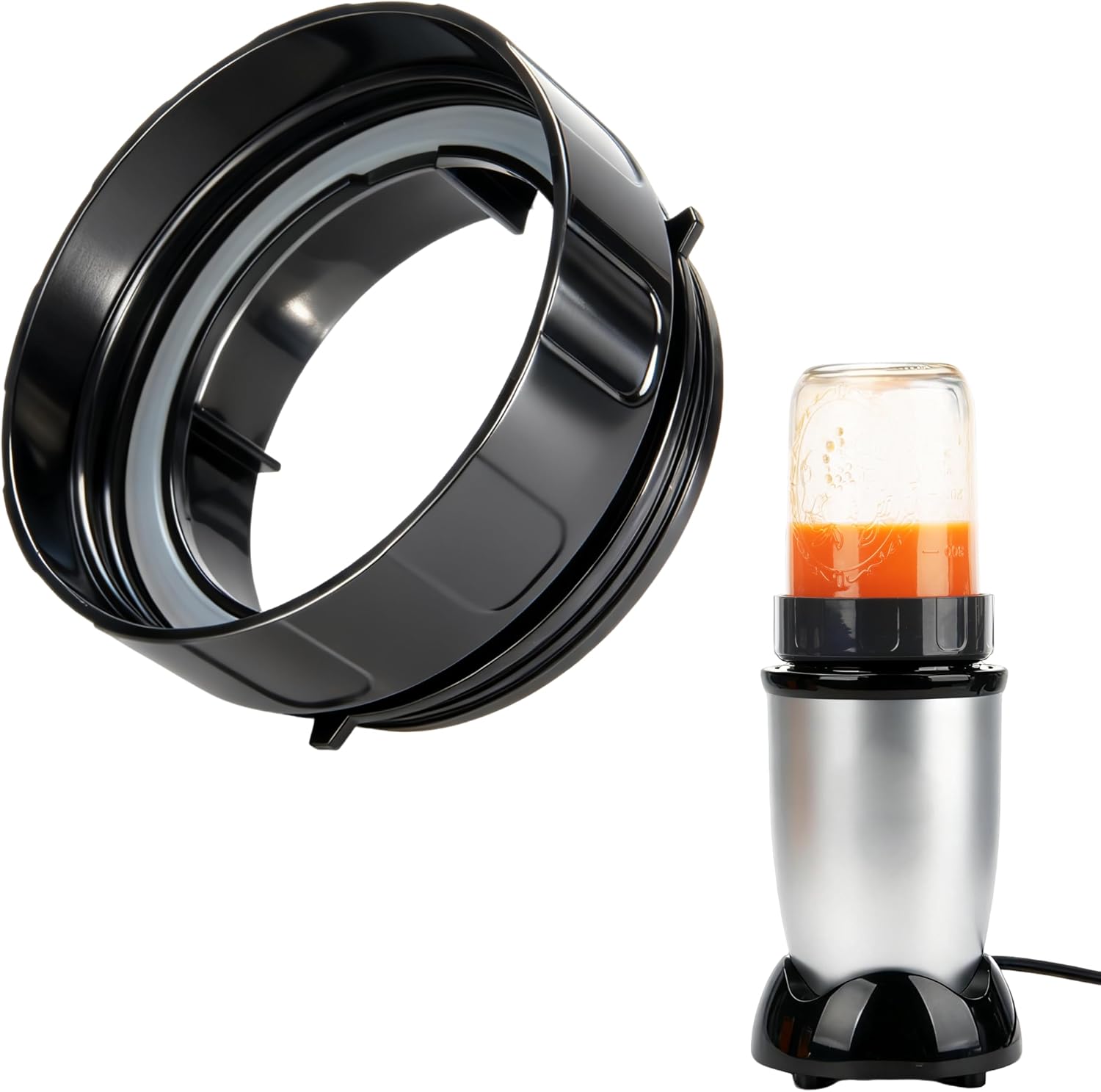 Adapter for Magic Bullet Blender And Ball Wide-Mouth Mason Jar - Blend Directly in a Mason Jar Replace Plastic Cup-Accessory for Magic Bullet 250 Watt Blender